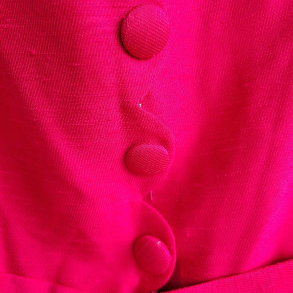 Vintage Emma  Domb Pink Party Cocktail Dress Long short sleeves size 9 - Picture 10 of 12